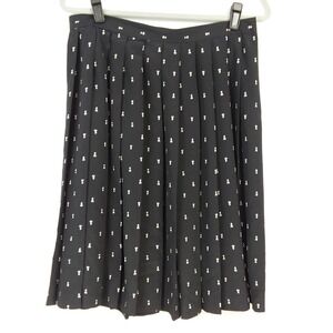 Evan Picone Pleated Black Skirt Sz 14  Knee Length Y2K Preppy Old Money Twee